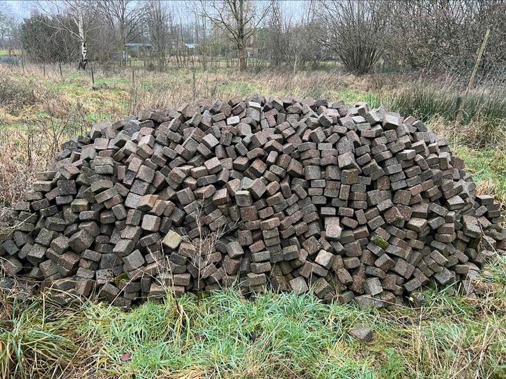 Kasseien/klinkers 10x10x6, Tuin en Terras, Tegels en Klinkers, Zo goed als nieuw, Klinkers, Ophalen