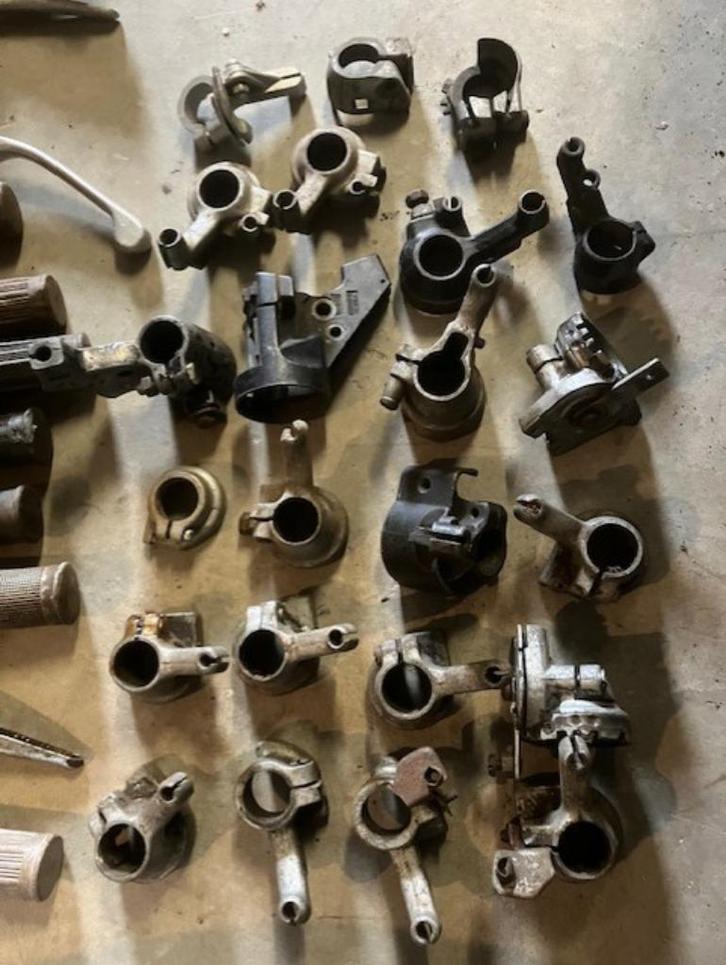 Partij gashendels en schakelhendels van oldtimer bromfietsen, Fietsen en Brommers, Brommeronderdelen | Algemeen, Gebruikt, Overige typen