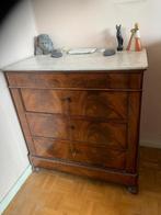 Commode en acajou avec plateau en marbre, Maison & Meubles, Enlèvement ou Envoi, Comme neuf