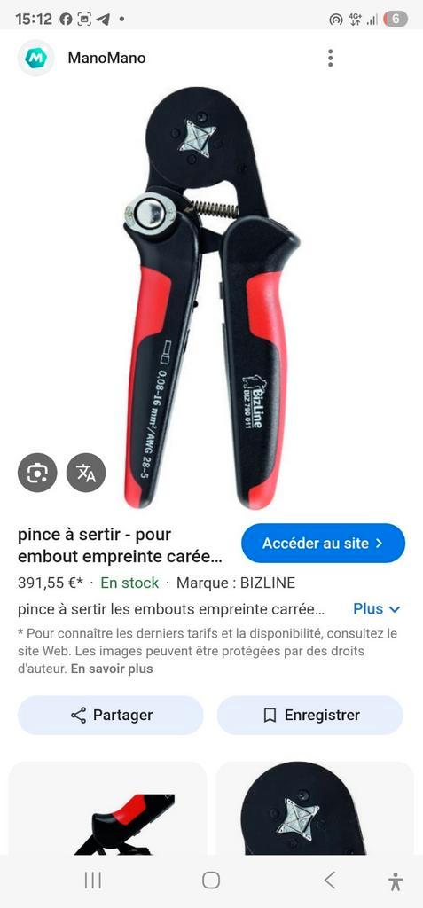 Nouveau bizline pince a sertir négociable, Doe-het-zelf en Bouw, Gereedschap | Handgereedschap, Nieuw, Ophalen