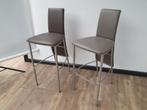 Kruk Leolux kunstleder, Huis en Inrichting, Stoelen, Ophalen, Grijs, Metaal