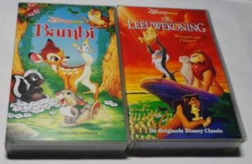 disney 2 video bambi/de leeuwenkoning, Verzamelen, Disney, Ophalen of Verzenden, Zo goed als nieuw