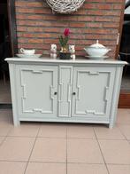 Landelijke dressoir kast – lichtgrijs met veel opbergruimte, Enlèvement, Comme neuf