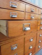 ladekast papierkast schoolkast archiefkast, Antiek en Kunst, Ophalen of Verzenden