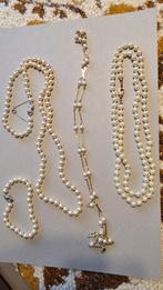 Halssnoer met parels, Handtassen en Accessoires, Kettingen, Ophalen of Verzenden, Gebruikt, Wit, Overige materialen
