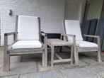 hardhout loungeset met maatkussens, Tuin en Terras, Tuinsets en Loungesets, Gebruikt, Bijzettafel, Hardhout, Loungeset