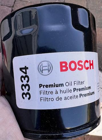 Filtre à huile BOSCH disponible aux enchères