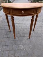 Teak houten maan sidetable, Ophalen, Zo goed als nieuw