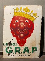 GEËMAILLEERDE PLAQUETTE KING G.R.A.P., Ophalen of Verzenden, Gebruikt, Reclamebord