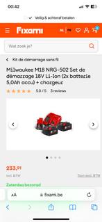 Nieuwe batterijset van Milwaukee, Doe-het-zelf en Bouw, Ophalen, Zo goed als nieuw