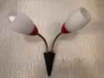 vintage retro wandlamp / wandlicht double swan, Ophalen of Verzenden