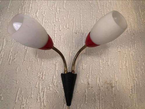 vintage retro wandlamp / wandlicht double swan, Antiek en Kunst, Curiosa en Brocante, Ophalen of Verzenden