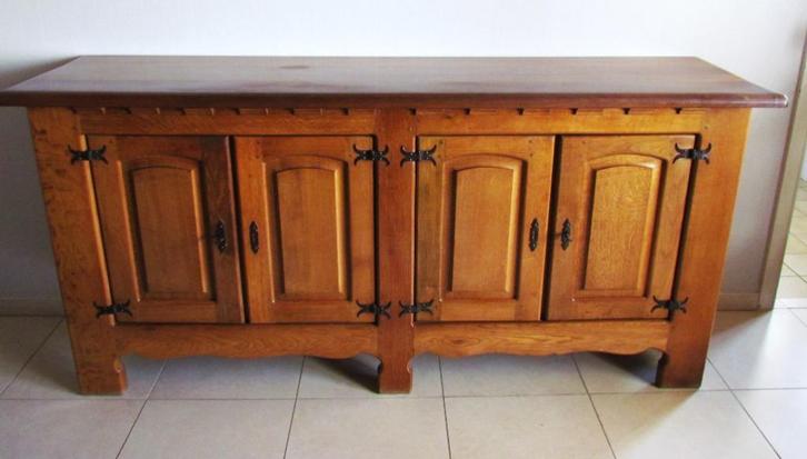 Eiken eetkamer Spaanse Stijl, Huis en Inrichting, Complete eetkamers, Gebruikt, 4 tot 6 stoelen, Ophalen