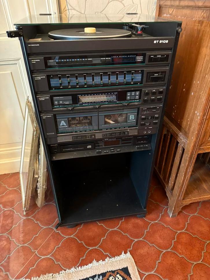 Système stéréo vintage complet – look rétro, son authentique, Audio, Tv en Foto, Stereoketens, Gebruikt, Ophalen