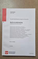 Recht en onderneming, deel 1, Ophalen of Verzenden, Zo goed als nieuw