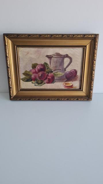zeer mooi schilderij op doek - stilleven - 1938 beschikbaar voor biedingen