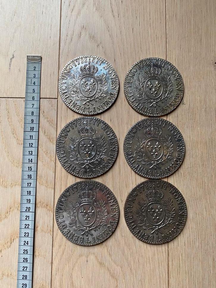 6 medaillons Sit nomen domini benedictum 1788, Timbres & Monnaies, Monnaies & Billets de banque | Collections, Enlèvement