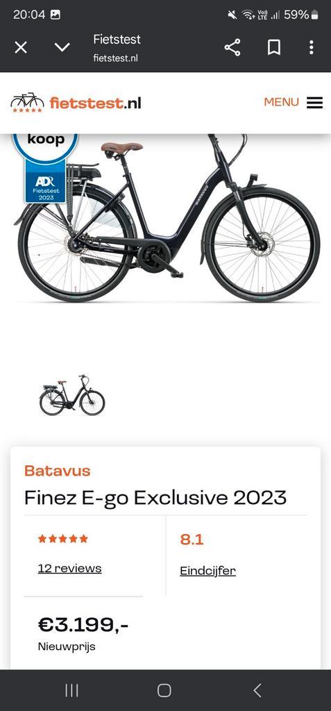Elektrische fiets Bosch Batavus – perfecte staat, €850, Fietsen en Brommers, Elektrische fietsen, Zo goed als nieuw, Batavus, 50 km per accu of meer