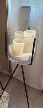Staander met glas en kaarsen, Ophalen, Zo goed als nieuw