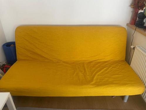 Canapé-lit IKEA NYHAMN – Jaune moutarde – Très bon état, Huis en Inrichting, Zetels | Zetels, Zo goed als nieuw, Rechte bank, Tweepersoons