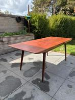 Eettafel uitschuifbaar Louis van Teeffelen Wébé - vintage, Ophalen, Gebruikt, Rechthoekig, Teakhout