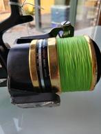 visgerief & daiwa bg90 groene gevlochten draad, Watersport en Boten, Hengelsport | Algemeen, Ophalen, Zo goed als nieuw, Molen
