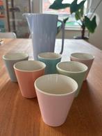 Waterkan van Boch in pastelkleuren, Ophalen of Verzenden