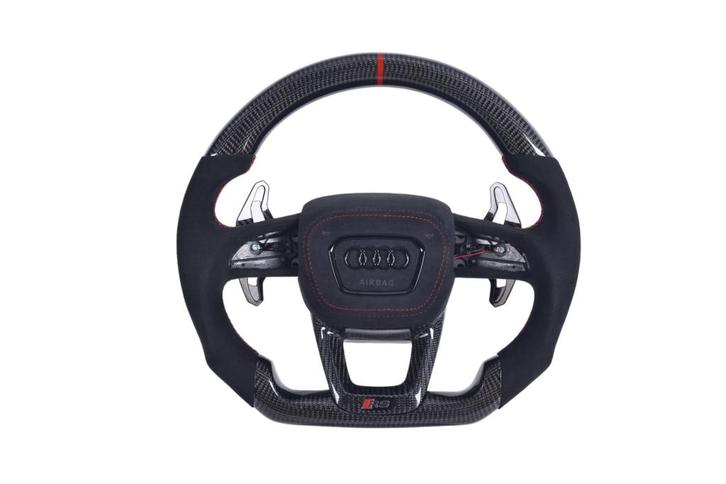 Audi RS3-RS7 Q3 Q8 C8 Alcantara & carbon sportstuur, Auto-onderdelen, Besturing, Audi, Nieuw, Verzenden