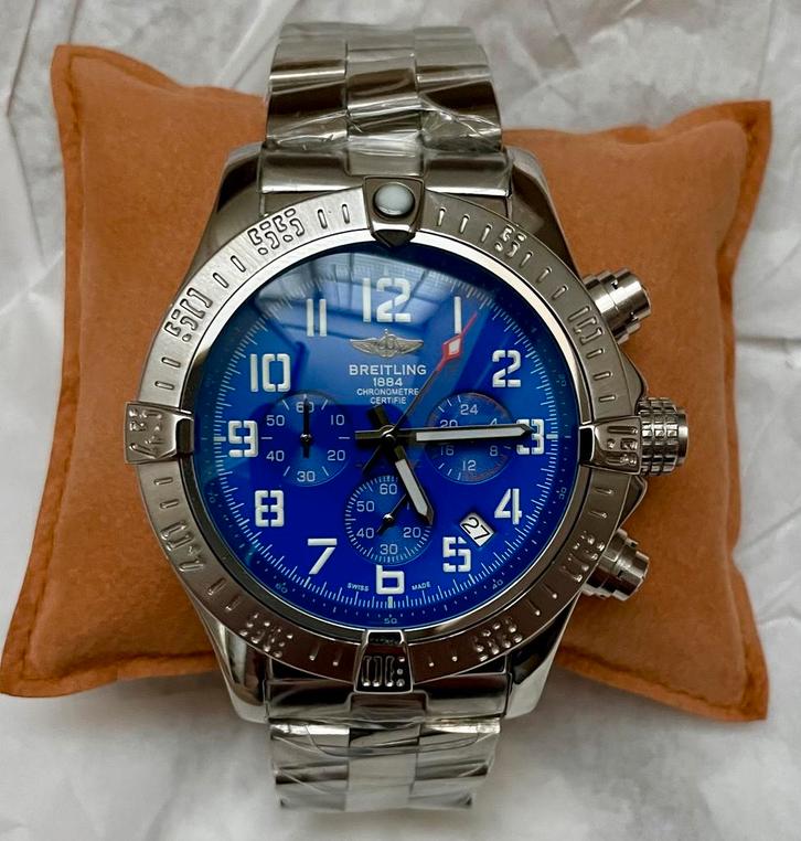 Breitling Certifie Chronometre, Handtassen en Accessoires, Horloges | Heren, Polshorloge, Breitling, Staal, Staal, Ophalen of Verzenden