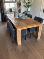 Eetkamer tafel met 6 stoelen, Huis en Inrichting, Complete eetkamers, Ophalen, Gebruikt, Coloniaals, 4 tot 6 stoelen