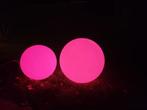 2 boules lumineuses de 40 cm et 50 cm, Jardin & Terrasse, Éclairage extérieur, Enlèvement