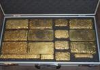 Koffer Vol Met Goud 16 Goudbaren Goudbaar Inclusief Koffer, Postzegels en Munten, Edelmetalen en Baren, Ophalen of Verzenden, Goud
