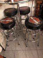 Harley Davidson tafel en 4 barkrukken, Ophalen, Zo goed als nieuw