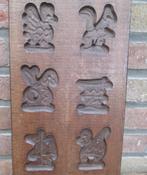Speculoosvorm handgestoken 6 figuren, Ophalen of Verzenden