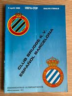 Boekje Club Brugge - Espanol Barcelona MET ticket  - 6/4/88, Enlèvement, Utilisé, Livre ou Revue