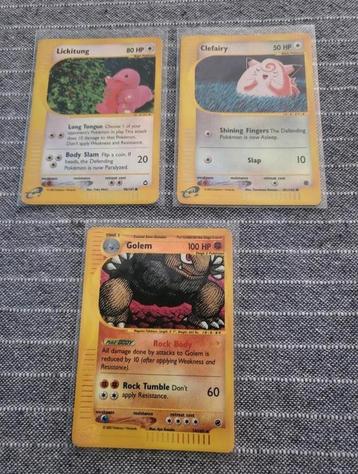 Pokémon 3 kaarten reverse holo, Enlèvement ou Envoi, Comme neuf