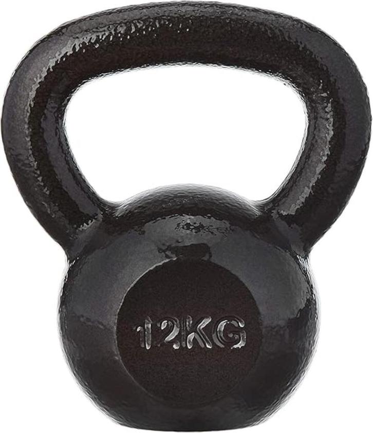 Gietijzeren kettlebell | 12kg | zwart | Nieuw, Sport en Fitness, Fitnessmaterialen, Nieuw, Kettlebell, Armen, Benen, Rug, Verzenden