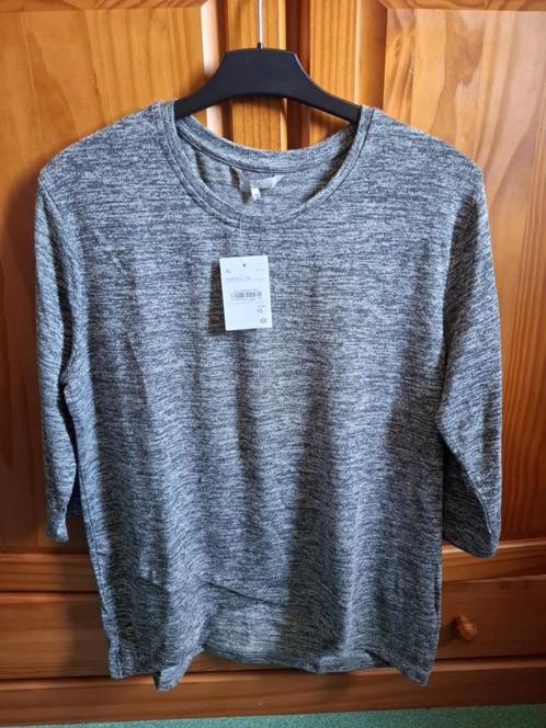 Blouse gris chiné C&A neuve taille XL manches 3/4, Kleding | Dames, Truien en Vesten, Nieuw, Maat 42/44 (L), Grijs, Ophalen
