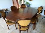 Antieke houten ovale tafel te koop 6p, Huis en Inrichting, Ophalen, Gebruikt, 100 tot 150 cm, Vijf personen of meer