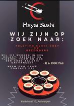 Sushi chef en bezorgers gezocht