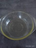 Zware glazen ronde ovenschotel diameter 23 cm, Ophalen of Verzenden, Zo goed als nieuw