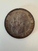 5 frank zilveren munt Leopold II, Postzegels en Munten, Ophalen of Verzenden, Zilver, Zilver