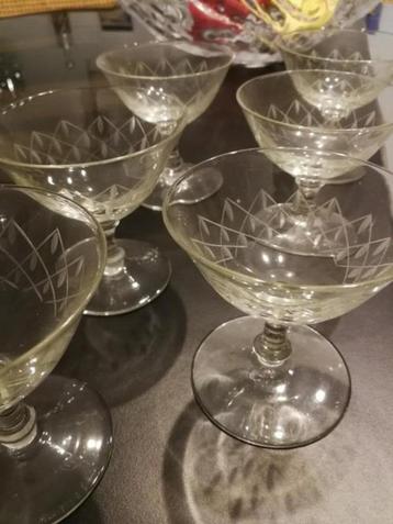 6 Coupes Cristal Ciselé / DE RUPEL - BOOM beschikbaar voor biedingen