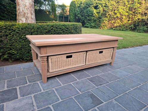 Salontafel uit massief sheeshamhout. Geluchtgomd., Huis en Inrichting, Tafels | Salontafels, Zo goed als nieuw, Ophalen of Verzenden
