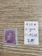 Belgie nr 131, Ophalen of Verzenden, Zonder gom