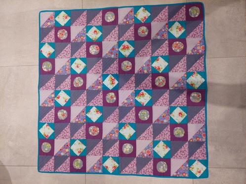 Handgemaakt Quilten | Patchwork Deken 100 x 100 cm, Huis en Inrichting, Woonaccessoires | Plaids en Woondekens, Gebruikt, Ophalen