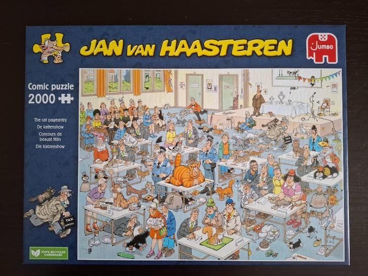 Nieuwe puzzel Jan van Haasteren De kattenshow 2000 stukjes, Hobby en Vrije tijd, Denksport en Puzzels, Nieuw, Legpuzzel, Meer dan 1500 stukjes