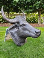 BRONZEN KOP VAN EEN STIER 2 IN STOCK, OOK LEVENSGROTE STIER!, Tuin en Terras, Ophalen of Verzenden, Nieuw, Overige materialen