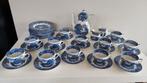 Vintage Woodland servies Enoch Wedgwood - 12 pers. - blauw, Ophalen