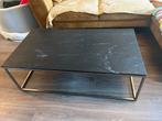 Salontafel uit zwart marmer en gouden metaal poten, Huis en Inrichting, Ophalen, Gebruikt, 100 tot 150 cm, 50 tot 75 cm